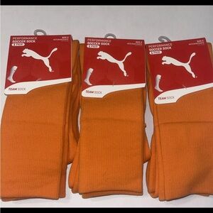 Puma Soccer Socks Knee High 3 PAIR Youth 2 Size 3.5Y 4Y 5Y 6Y TeamSock